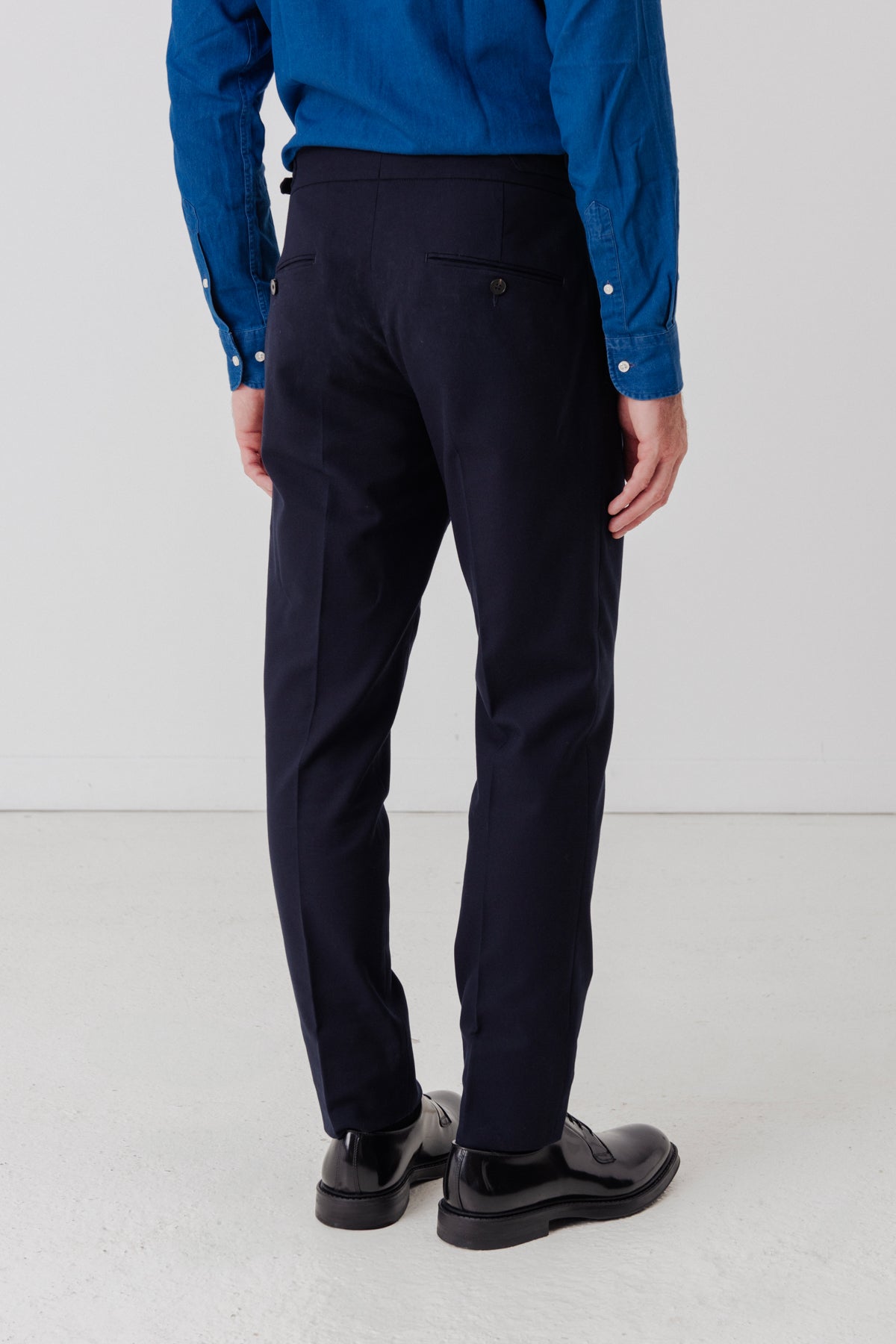 Pantalon en coton Arthur Double bleu marine