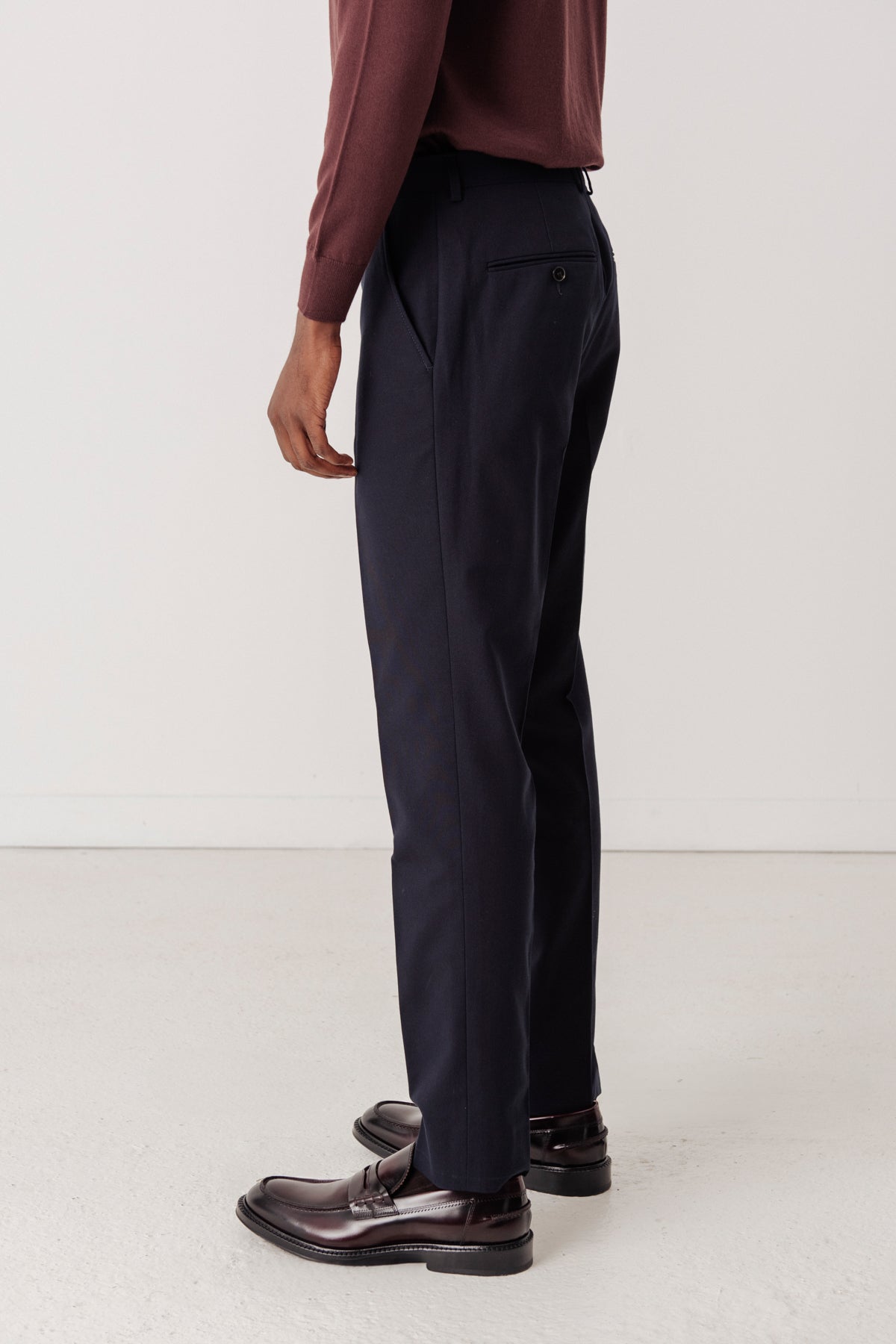 Pantalon en coton Arthur Simple bleu marine