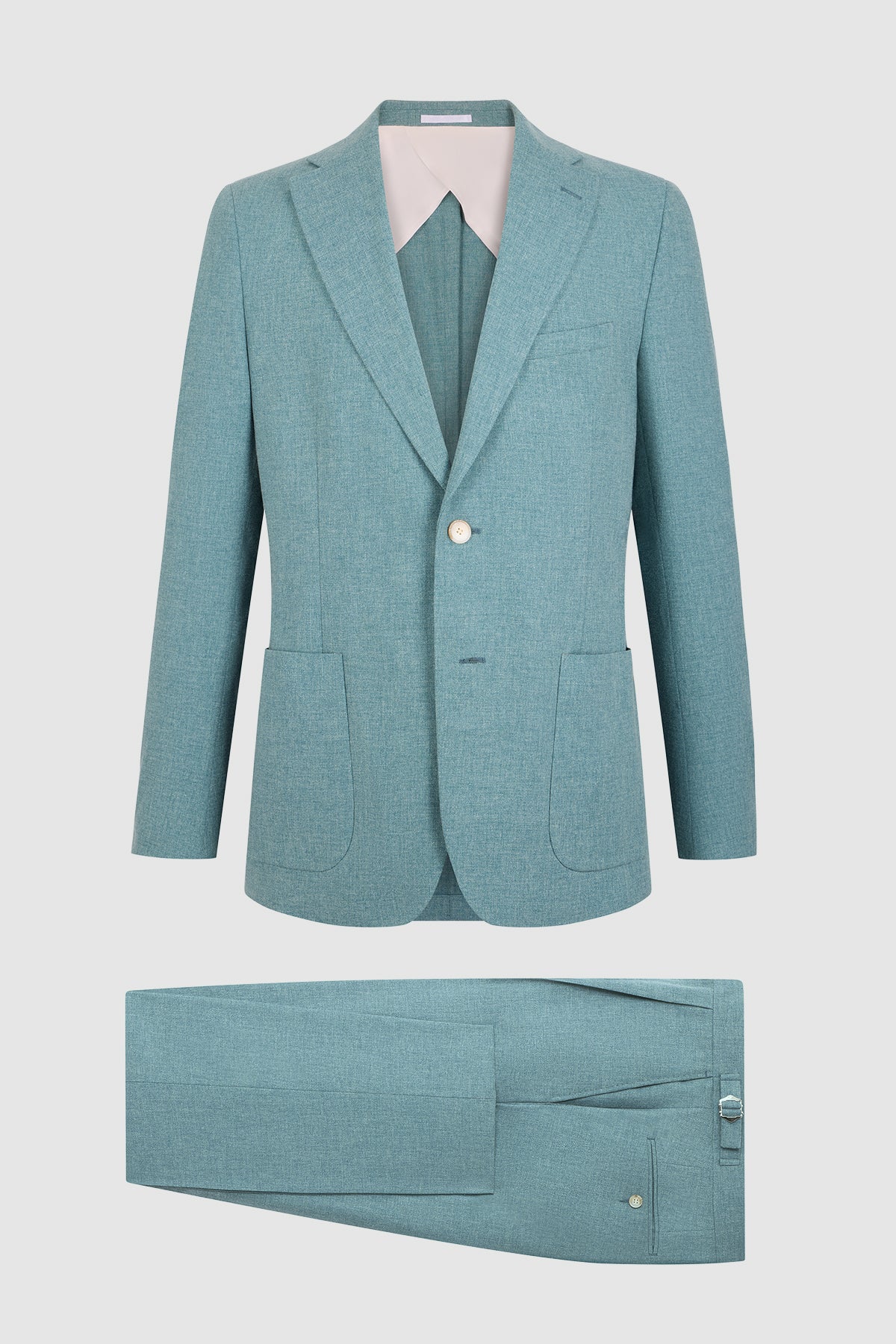 Costume droit Aragon en laine vierge coton et soie