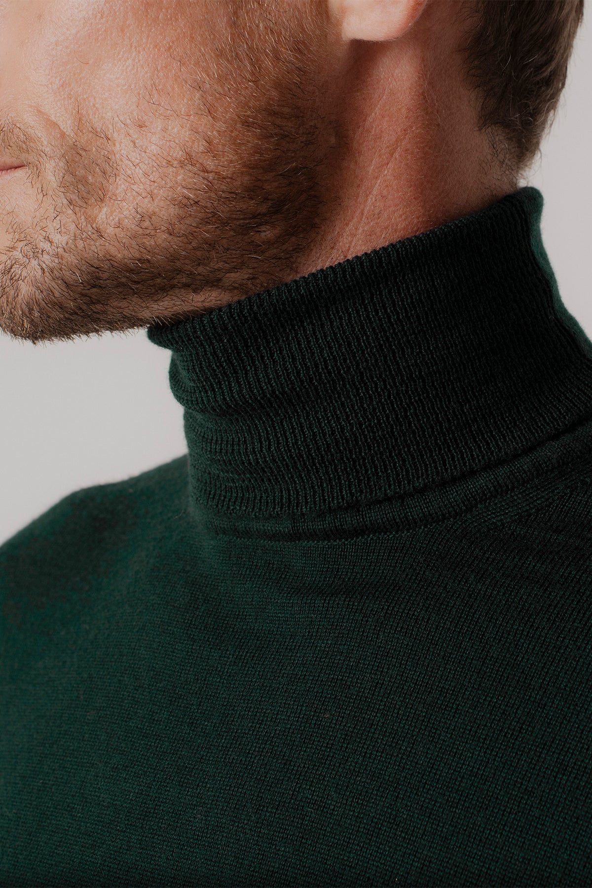 Pull col v online vert homme