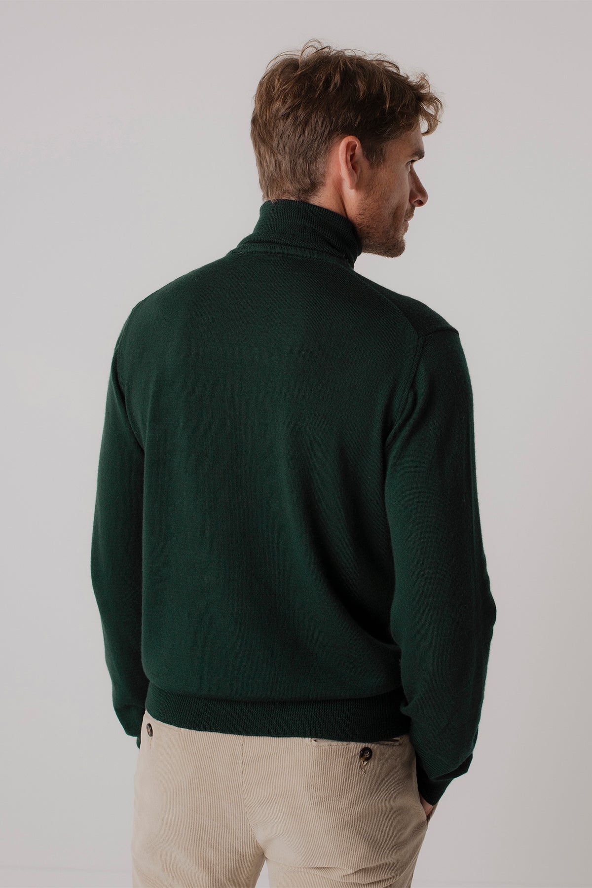 Pull col roulé online vert sapin