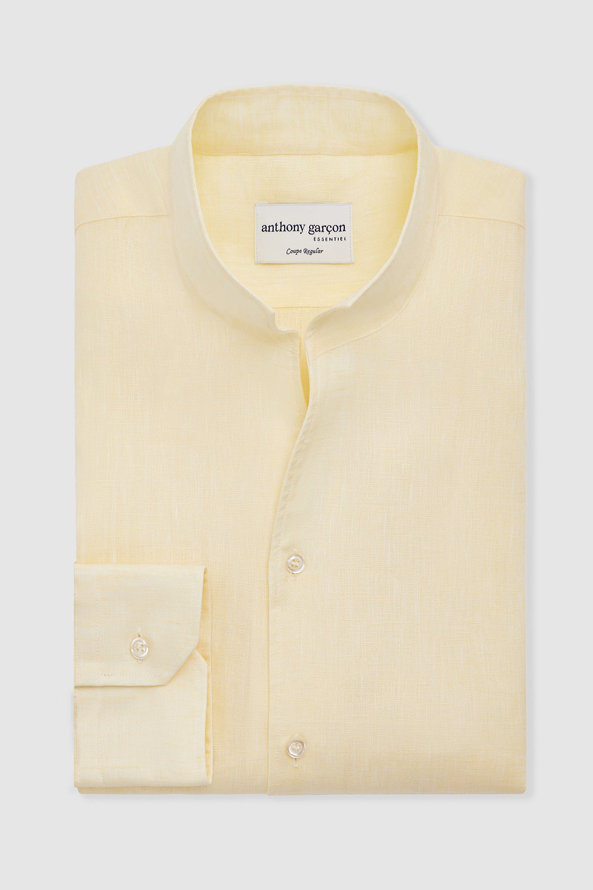 Chemise regular Levanto col ouvert jaune