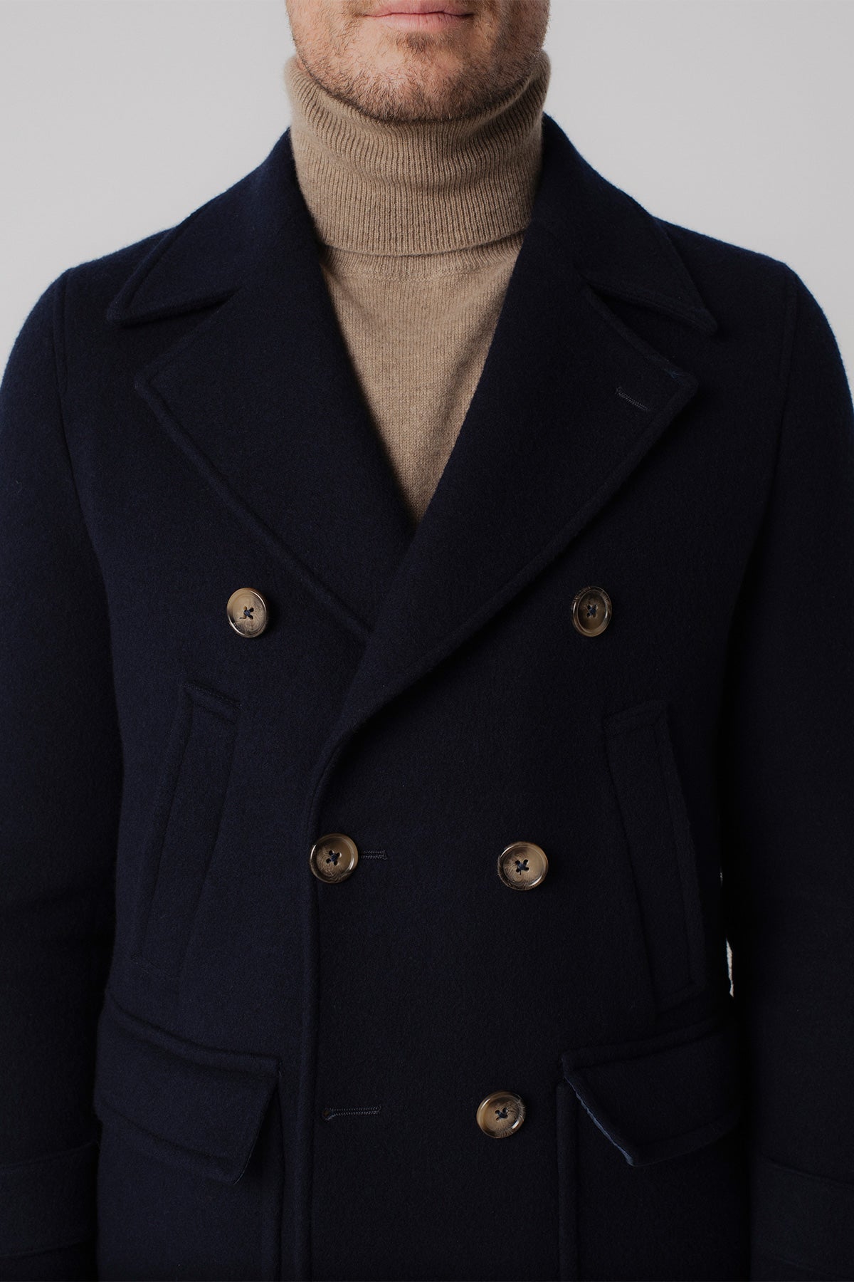 Manteau homme laine court hot sale