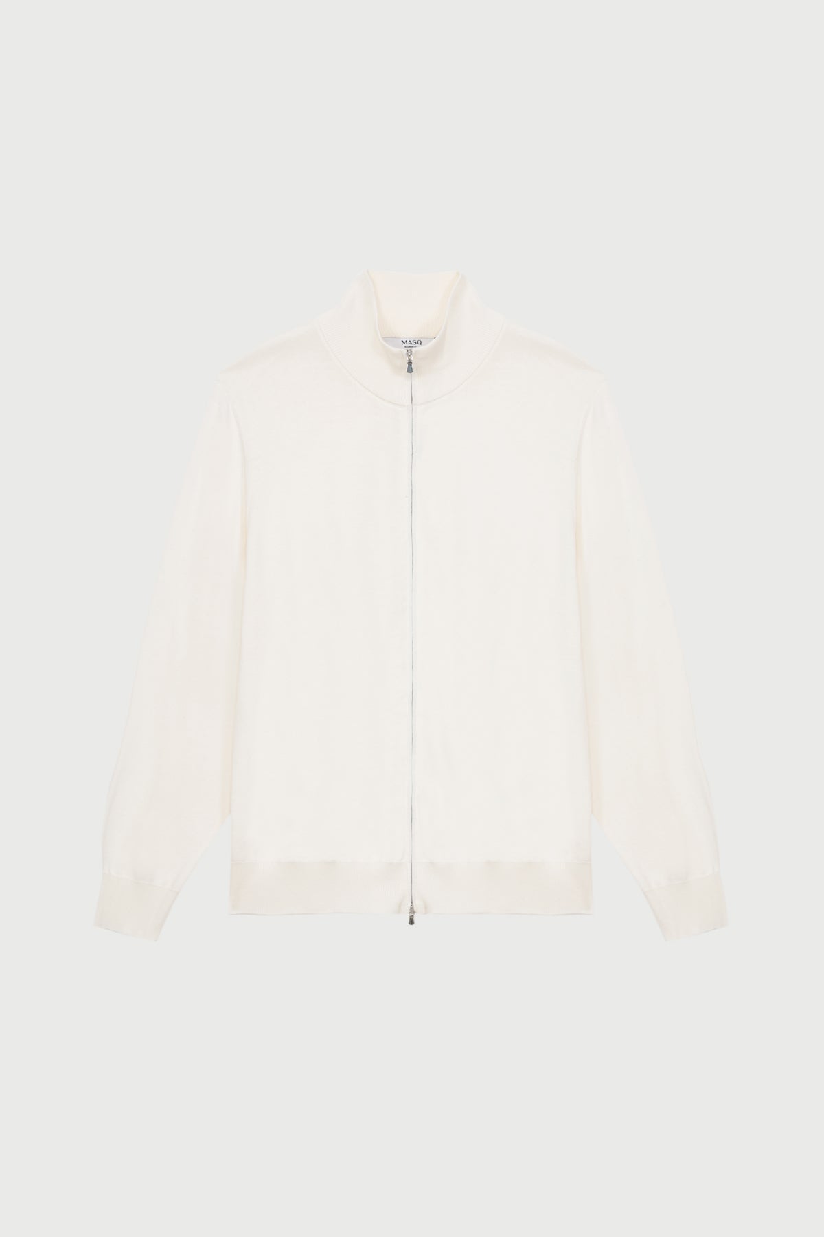 Cardigan zippé Dante blanc en coton