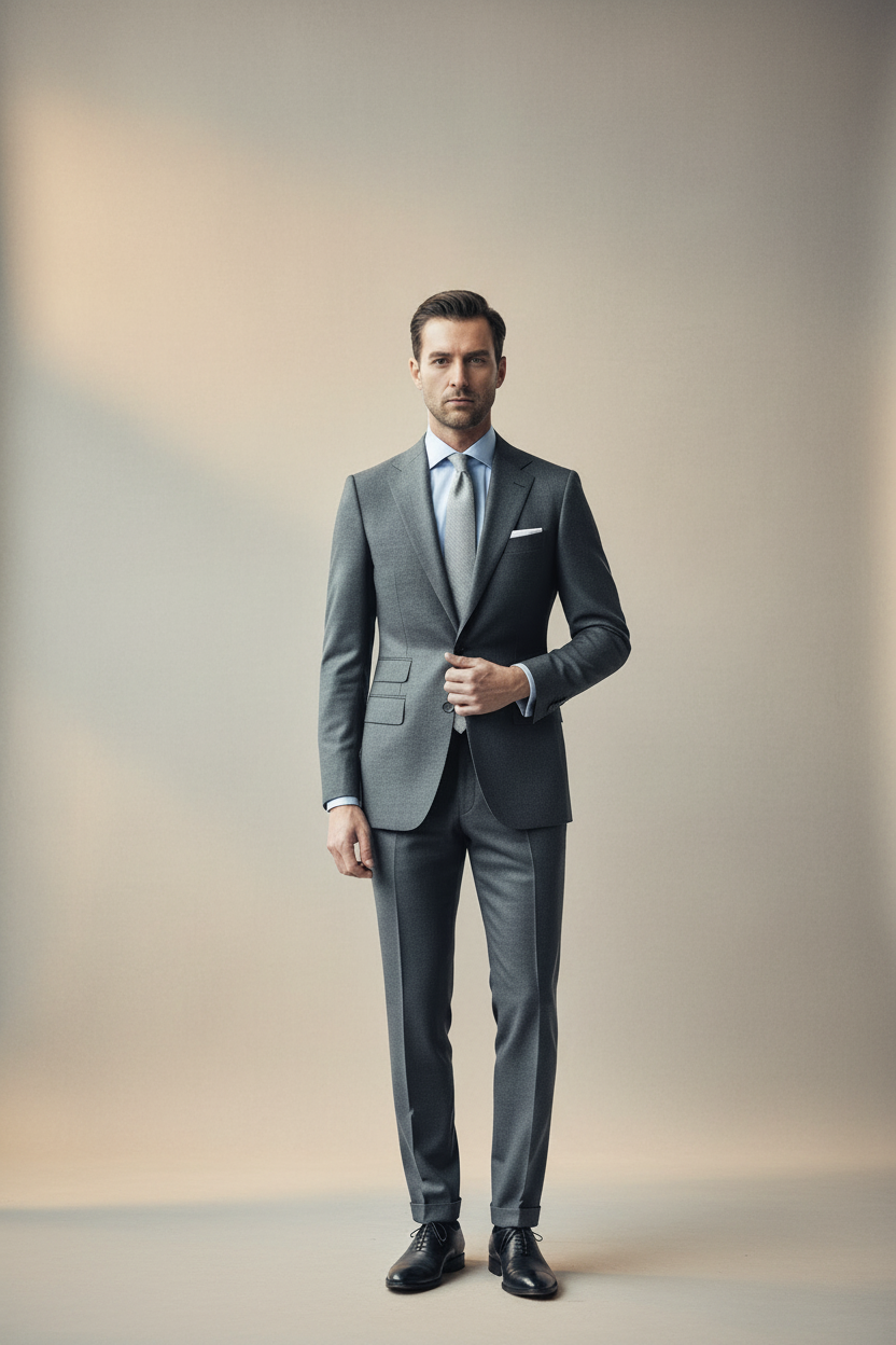 costume gris homme