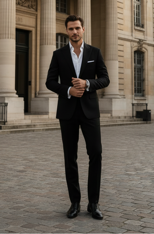 costume homme noir mariage