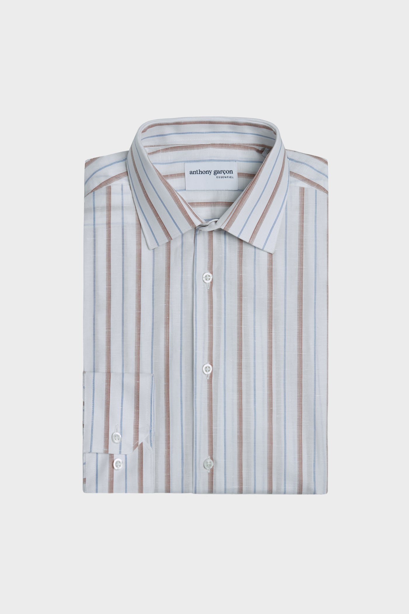 Chemise Slim Piree Marron col FR